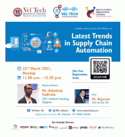 Webinar on Latest Trends in Supply Chain Automation 2021 Webinar Poster